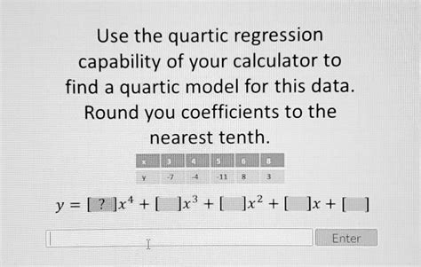 It is therefore important when a . . Quartic regression calculator